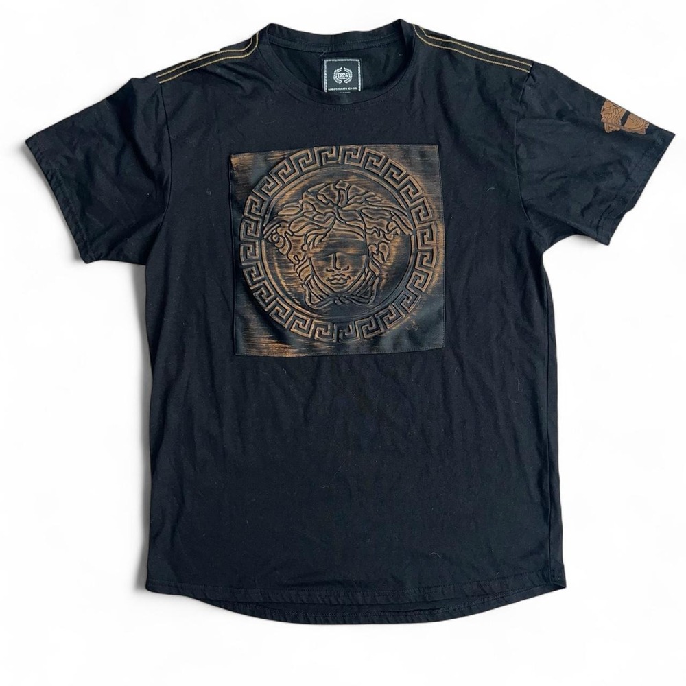 CR24 Chrome Edge Medusa Graphic Tee – Black & Gold – Men's Large
